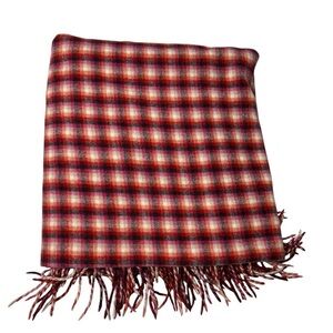 Roca Home Blanket Lambswool 50 X 67  Plaid Throw Stadium Picnic Car Cabin Red